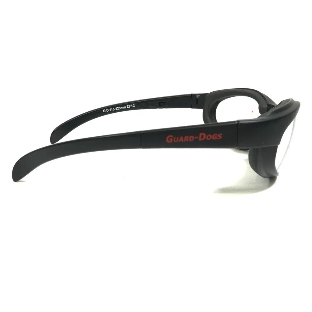 Guard-Dogs Safety Goggles Eyeglasses Frames GD 115 Matte Black Z87-2 57-19-125